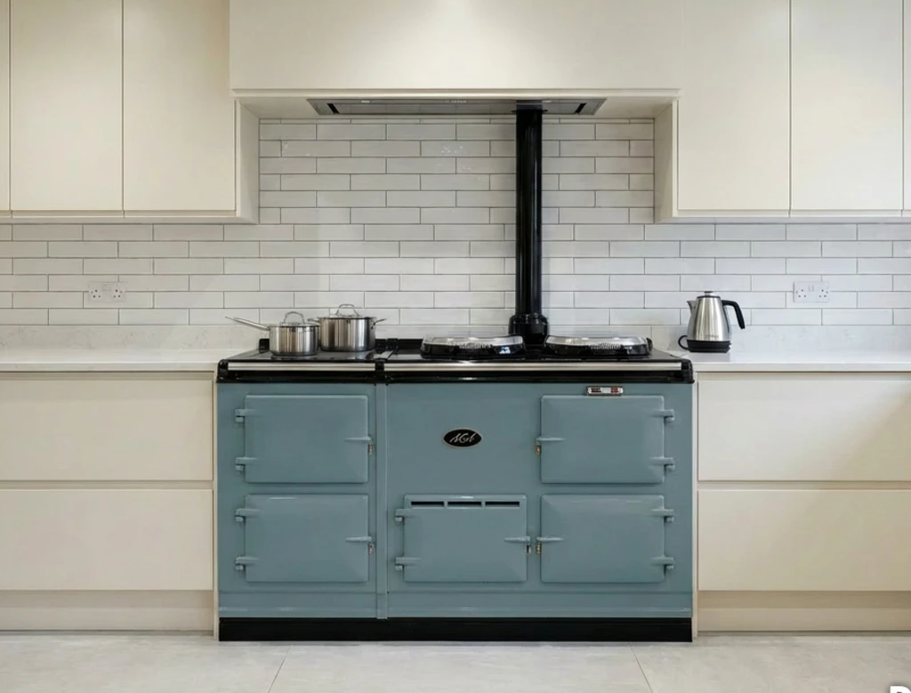 Gas AGA in modern kitchen